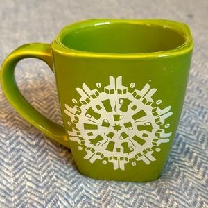 Starbucks holiday mug from early 00’s. Green with snowflake